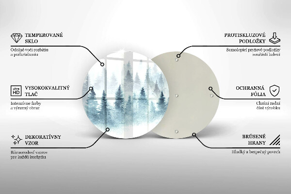 Skleněná deska do kuchyně Malovaný zimní les