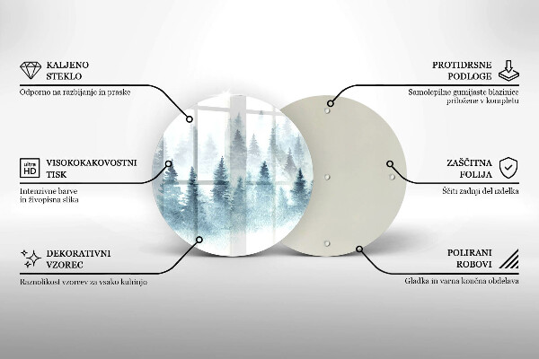 Skleněná deska do kuchyně Malovaný zimní les