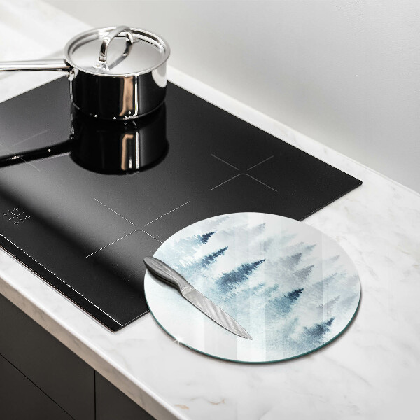 Skleněná deska do kuchyně Malovaný zimní les