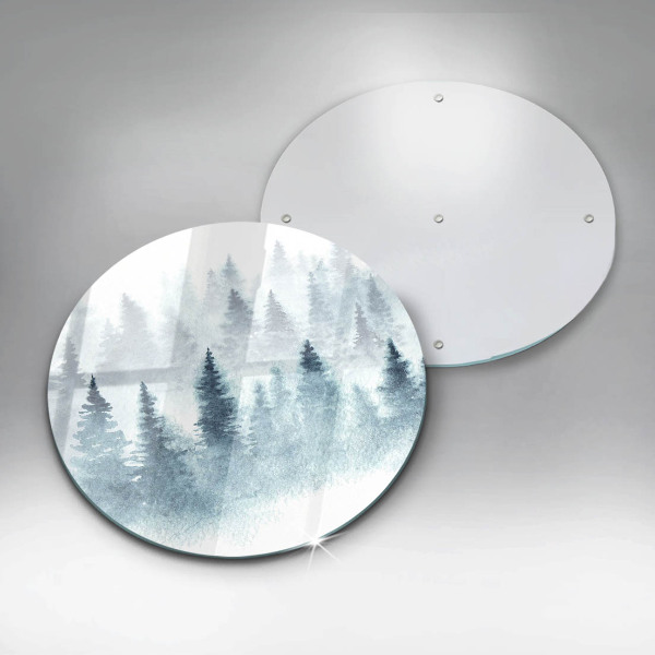 Skleněná deska do kuchyně Malovaný zimní les