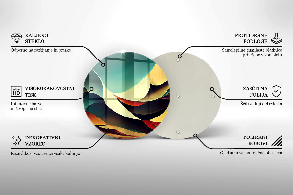 Skleněná deska do kuchyně Tvarová abstrakce