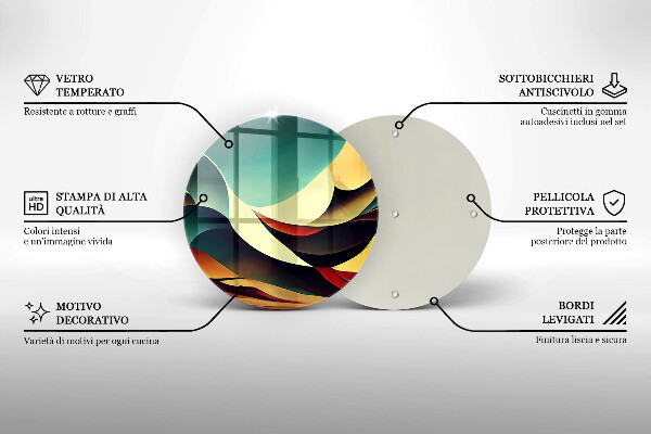 Skleněná deska do kuchyně Tvarová abstrakce