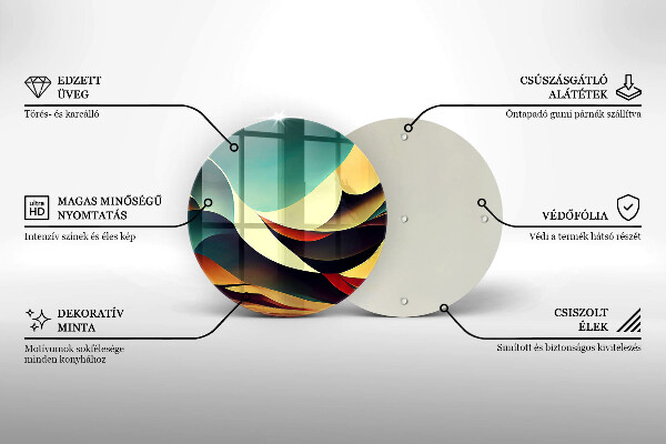 Skleněná deska do kuchyně Tvarová abstrakce