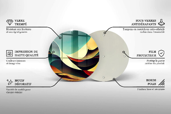 Skleněná deska do kuchyně Tvarová abstrakce