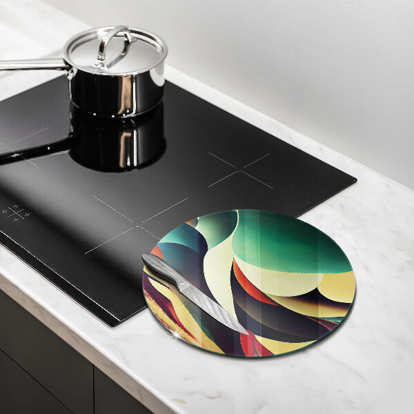 Skleněná deska do kuchyně Tvarová abstrakce