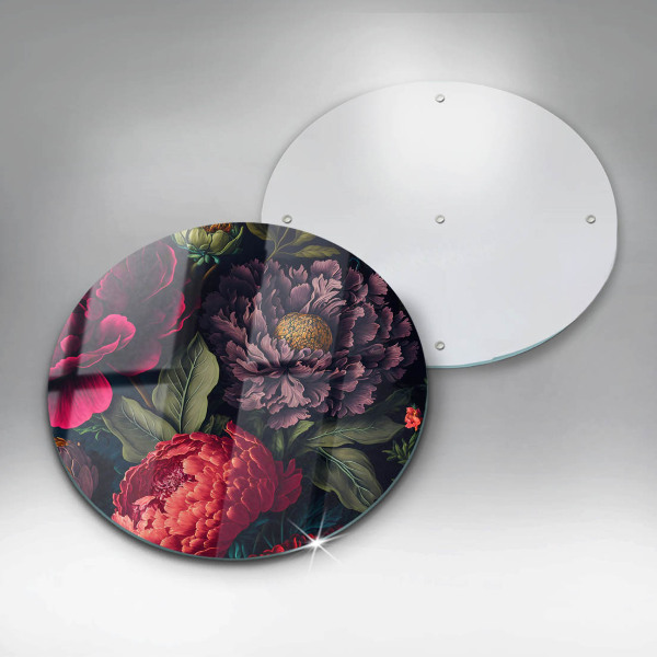 Krájecí prkénko skleněné Krásné květiny