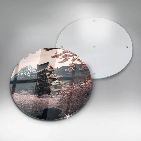 Krájecí prkénko skleněné Japonská stavební krajina