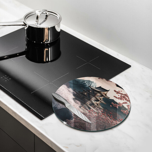 Krájecí prkénko skleněné Japonská stavební krajina