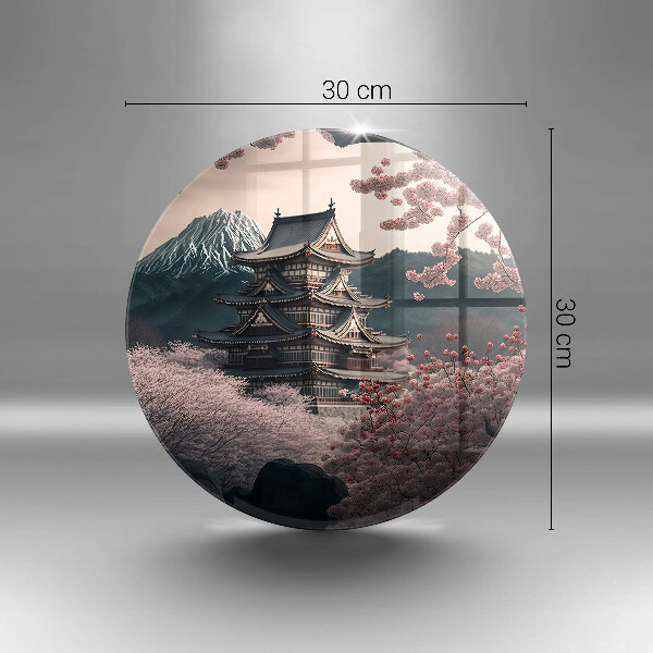 Krájecí prkénko skleněné Japonská stavební krajina