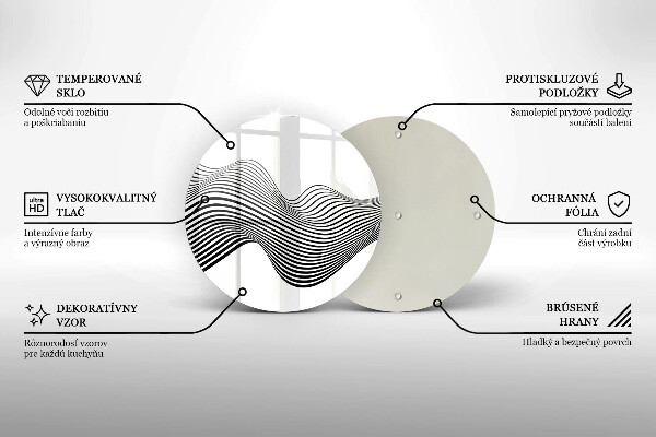 Skleněná deska do kuchyně Lineární abstrakce