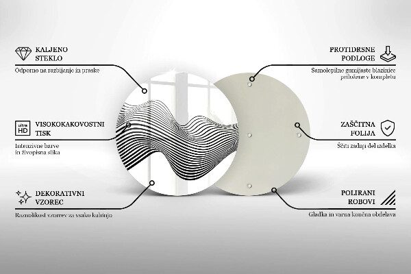 Skleněná deska do kuchyně Lineární abstrakce