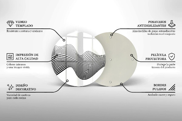 Skleněná deska do kuchyně Lineární abstrakce