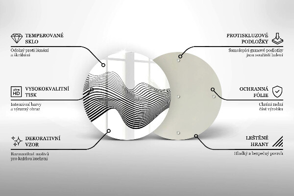 Skleněná deska do kuchyně Lineární abstrakce