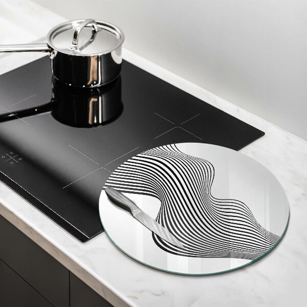 Skleněná deska do kuchyně Lineární abstrakce