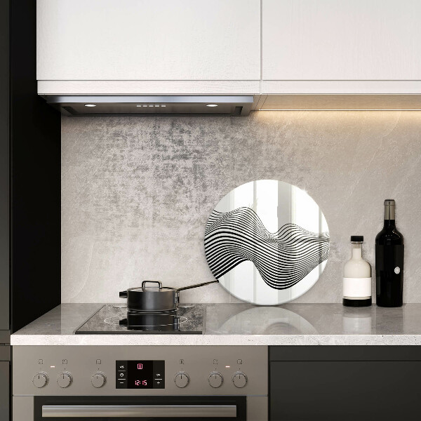 Skleněná deska do kuchyně Lineární abstrakce