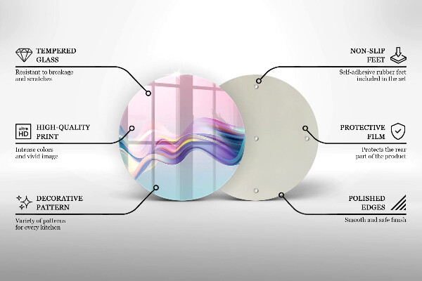 Skleněné krájecí prkénko Pastelové abstrakce