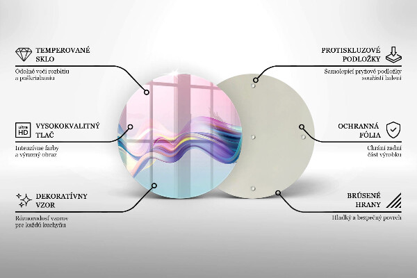 Skleněné krájecí prkénko Pastelové abstrakce