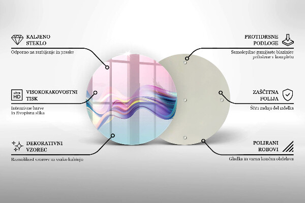 Skleněné krájecí prkénko Pastelové abstrakce