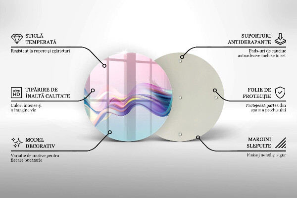 Skleněné krájecí prkénko Pastelové abstrakce
