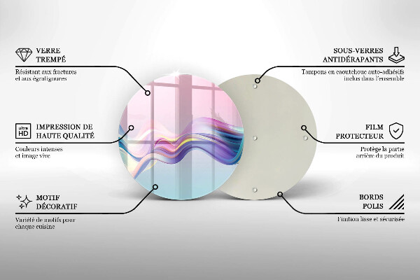Skleněné krájecí prkénko Pastelové abstrakce
