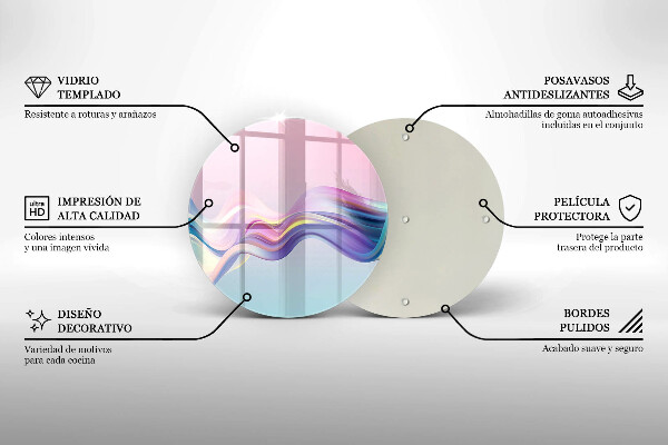 Skleněné krájecí prkénko Pastelové abstrakce