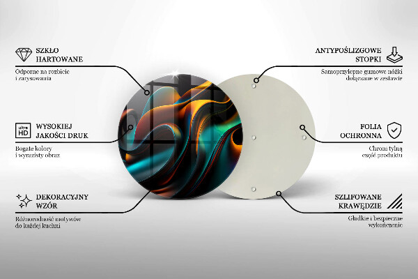 Krájecí prkénko skleněné Barevná abstrakce