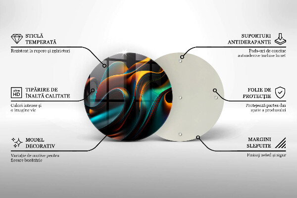 Krájecí prkénko skleněné Barevná abstrakce