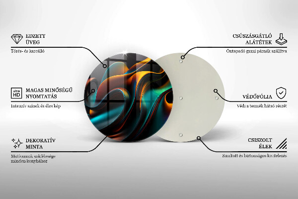 Krájecí prkénko skleněné Barevná abstrakce