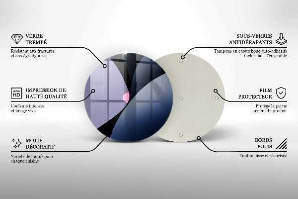 Skleněná deska do kuchyně Abstraktní tvary