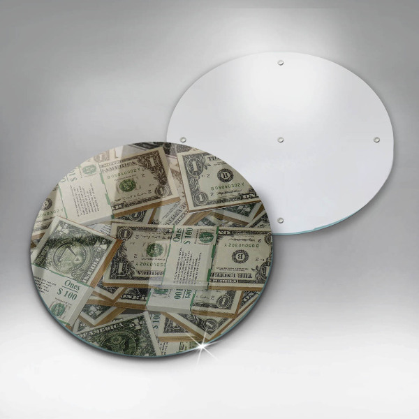 Skleněná krájecí deska Peníze dolary