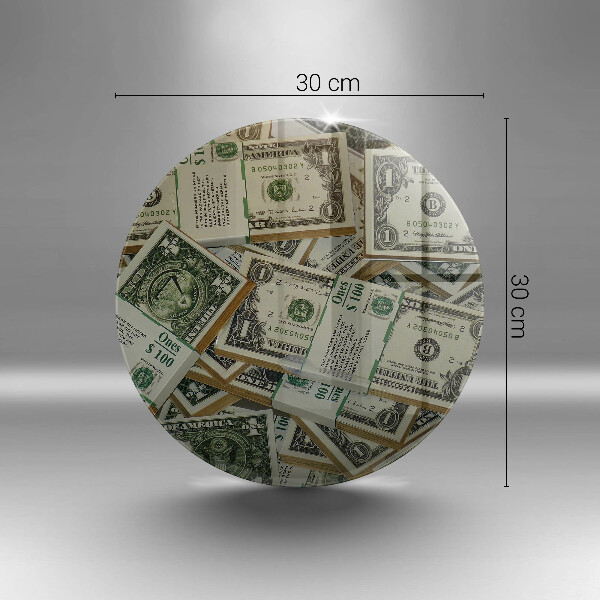 Skleněná krájecí deska Peníze dolary