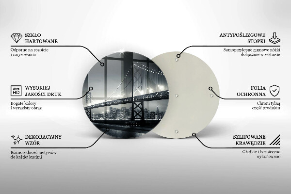 Skleněná deska do kuchyně Most benjamina franklina