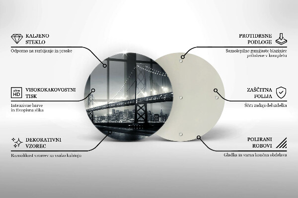 Skleněná deska do kuchyně Most benjamina franklina