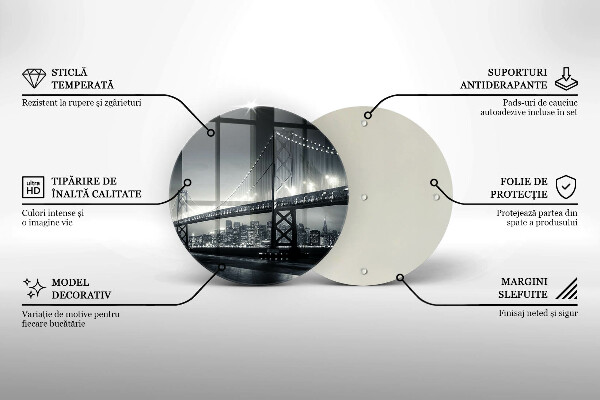 Skleněná deska do kuchyně Most benjamina franklina