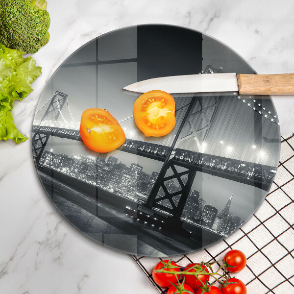 Skleněná deska do kuchyně Most benjamina franklina