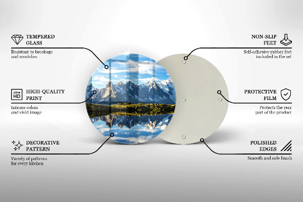 Skleněná deska do kuchyně Horská krajina