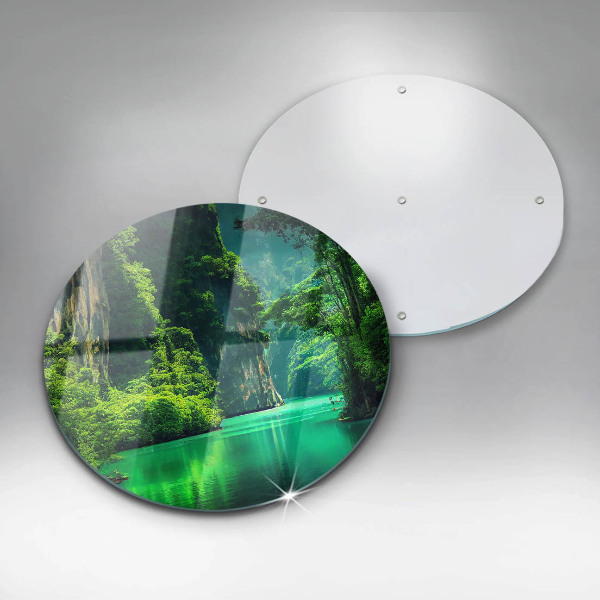 Skleněná deska do kuchyně Krajina laguny