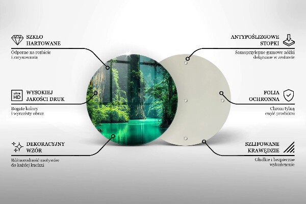 Skleněná deska do kuchyně Krajina laguny