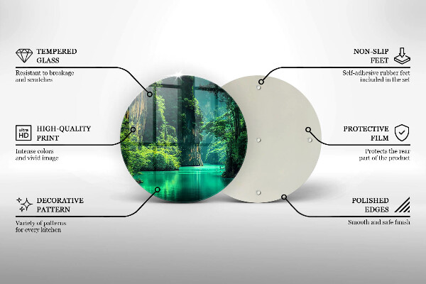 Skleněná deska do kuchyně Krajina laguny