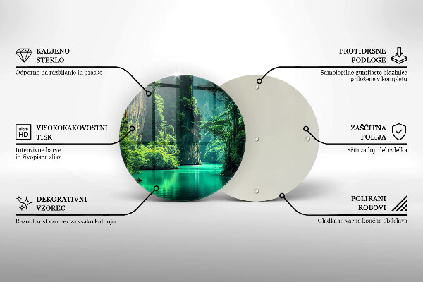 Skleněná deska do kuchyně Krajina laguny