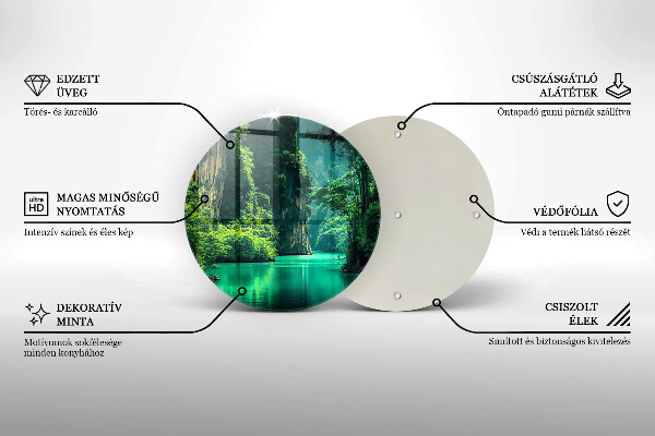 Skleněná deska do kuchyně Krajina laguny