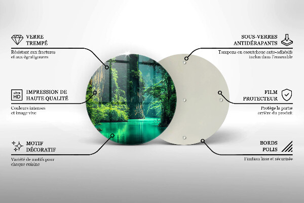 Skleněná deska do kuchyně Krajina laguny