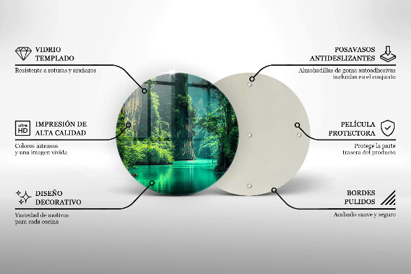 Skleněná deska do kuchyně Krajina laguny