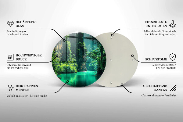 Skleněná deska do kuchyně Krajina laguny