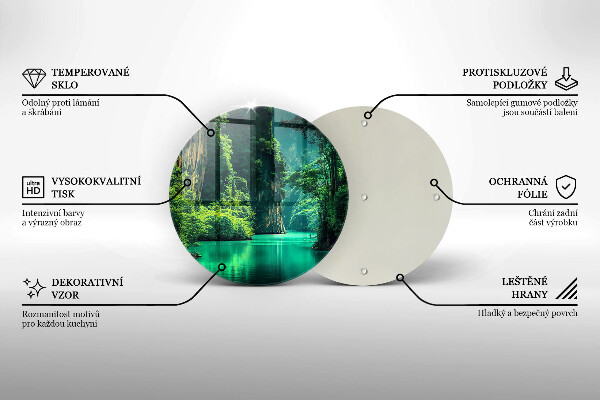 Skleněná deska do kuchyně Krajina laguny