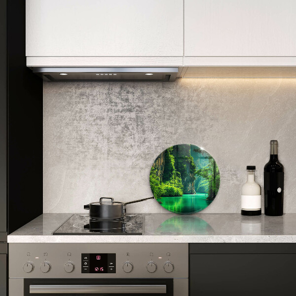 Skleněná deska do kuchyně Krajina laguny