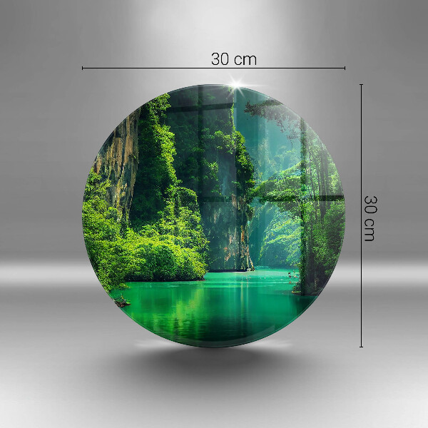 Skleněná deska do kuchyně Krajina laguny