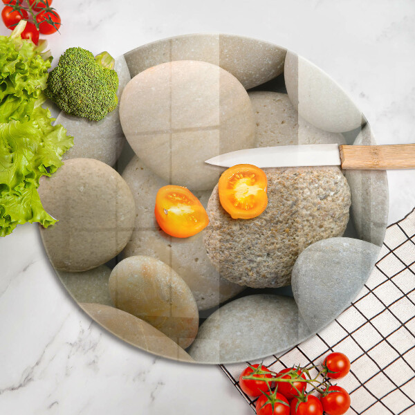 Skleněná deska do kuchyně Vzor oválných kamenů