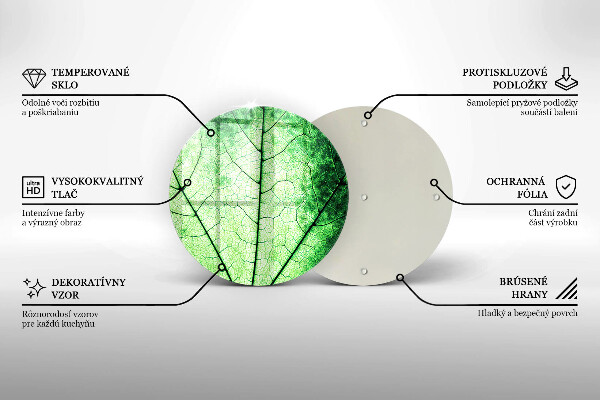 Skleněná deska do kuchyně Dekorativní žilnatý list