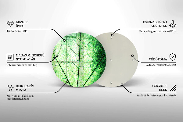 Skleněná deska do kuchyně Dekorativní žilnatý list